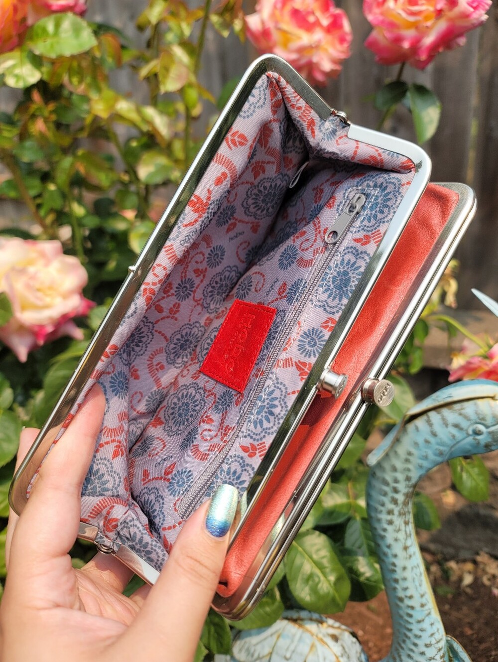Hobo Lauren Double Frame Leather Clutch - Picture 4 of 14